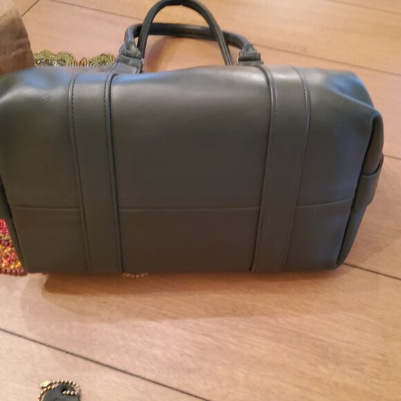 Vintage Coach Soft Satchel in Green + Hangtag - Picture 6 of 13